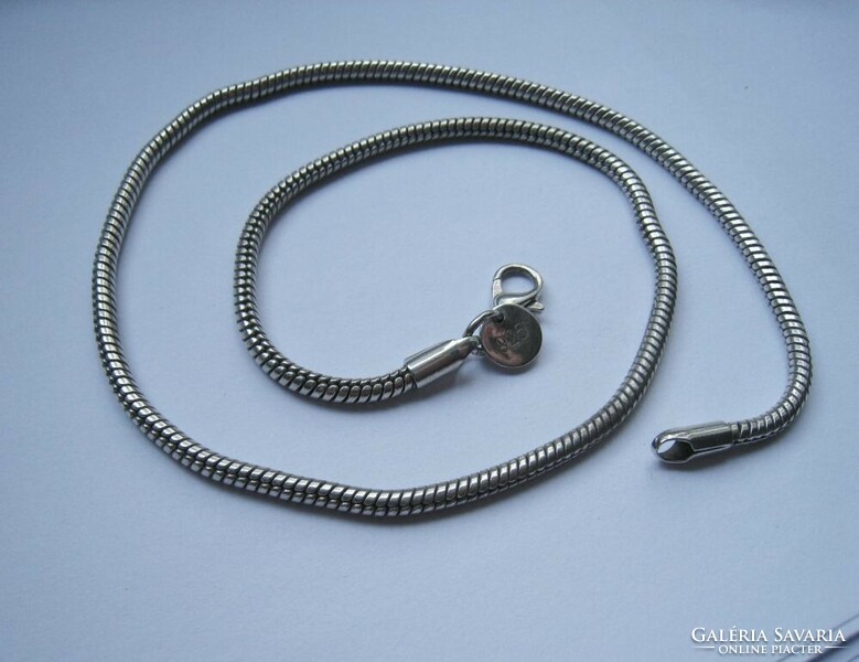 New, solid silver snake collar, necklace
