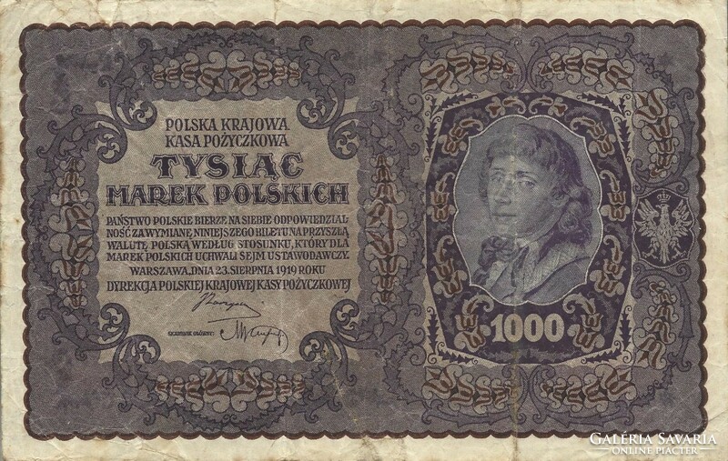 1000 Marka 1919 Poland II. Series 2.