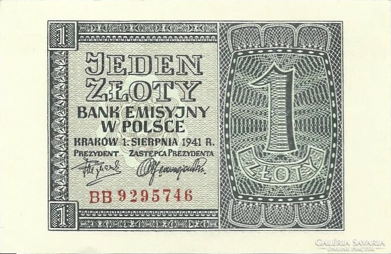 1 zloty 1941 Lengyelország 3. aUNC