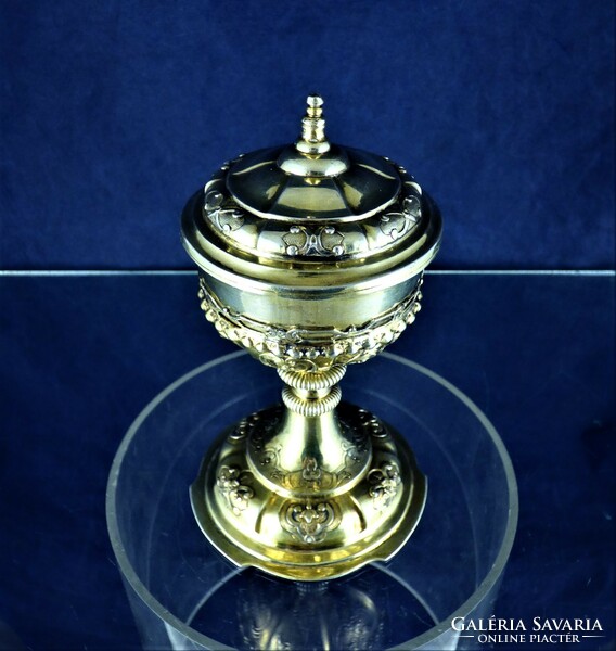 A curiosity!!! Antique silver goblet with lid, Augsburg, 1729 - 1733!!!
