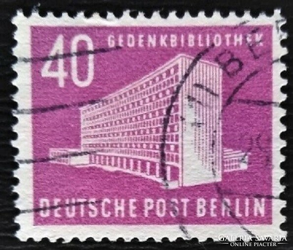 Bb123p / Germany - Berlin 1954 Berlin buildings stamp series 40 pf. Its value is sealed