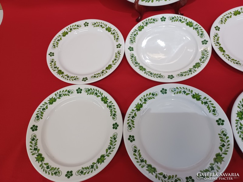 Alföld green Hungarian pattern cake set