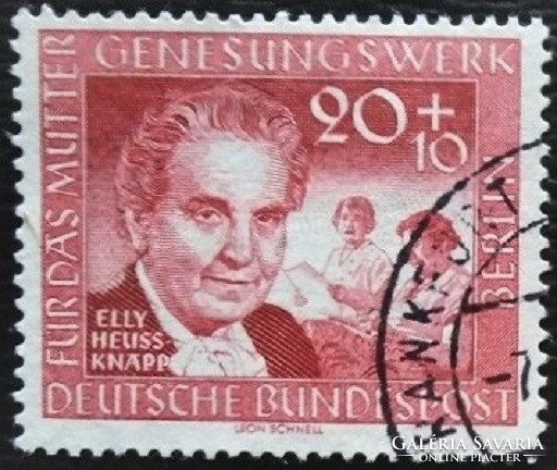 Bb178p / Germany - Berlin 1957 elly heuss-knapp stamp stamped