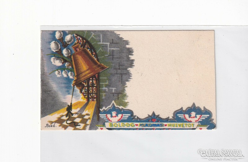 H:84 BOZÓ Húsvéti Üdvözlő üdv.kártya-képeslap postatiszta "Irredenta lapok"