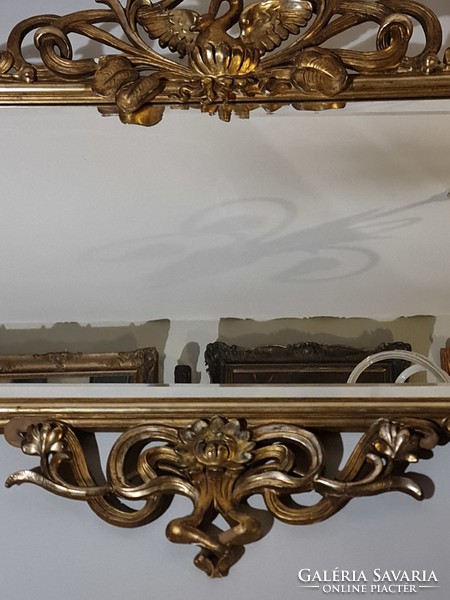 Old empire / art nouveau mirror (tukor)