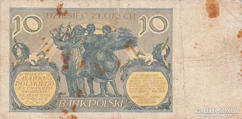 10 zloty zlotych 1929 Lengyelország