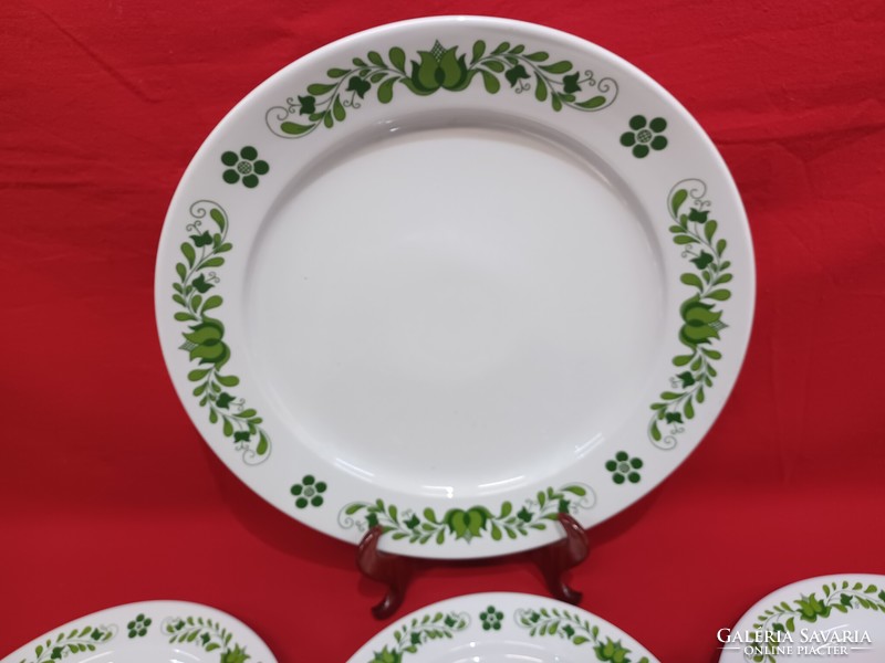 Alföld green Hungarian pattern cake set