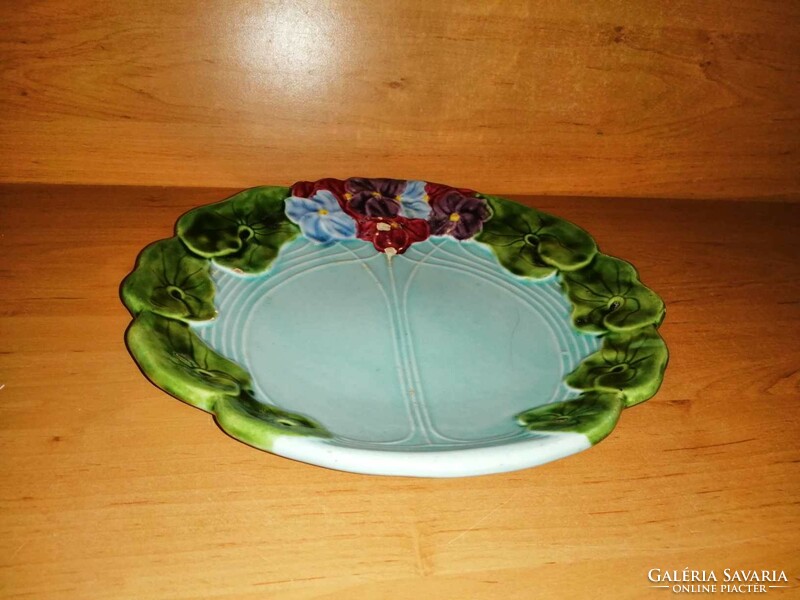 Antik Körmöcbányai majolika tányér - átm. 27 cm