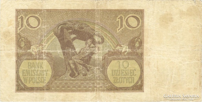 10 zloty zlotych 1940 Lengyelország német megszállás