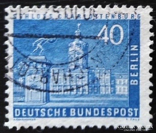 BB150p / Németország - Berlin 1958 Berlin városképei bélyegsor 50 Pf. értéke pecsételt