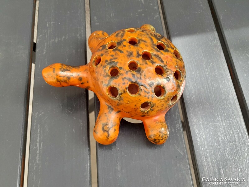 Pond head ceramic turtle