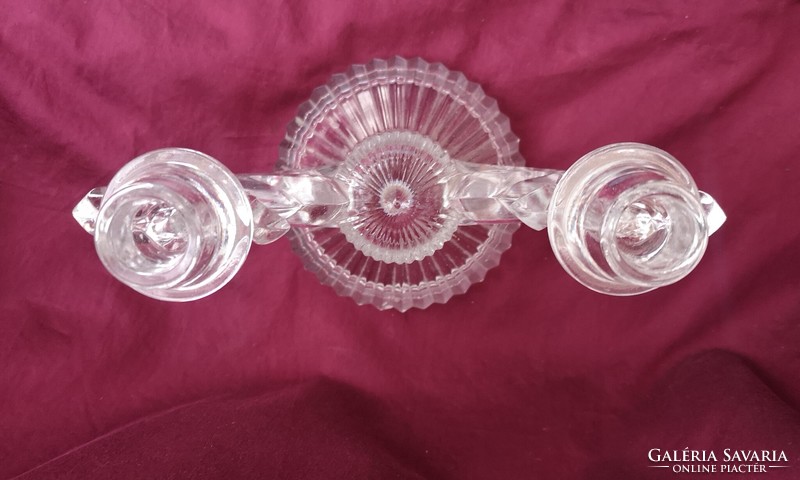 Bohemia, art deco glass candle holder. Flawless!