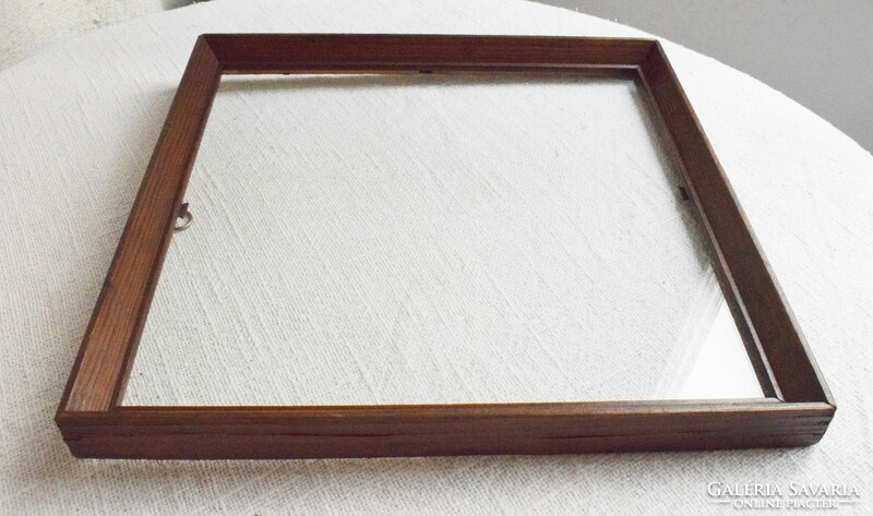 Picture frame, frame, glazed, rustic feel 32.7 x 33.3 cm, 3 cm frame thickness