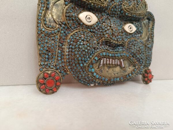 Antique Mahakala Buddhist Ceremonial Mask Nepal Tibet 915 8641