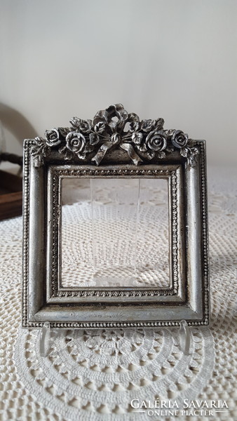 3 Pcs. Antique silver-colored, beautiful pink small photo frame