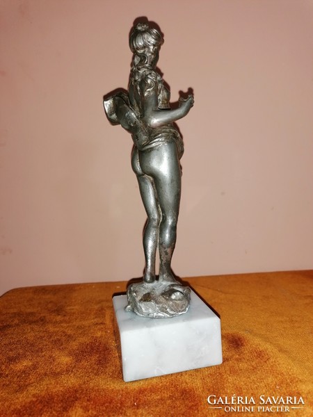 Silver-plated pewter statue