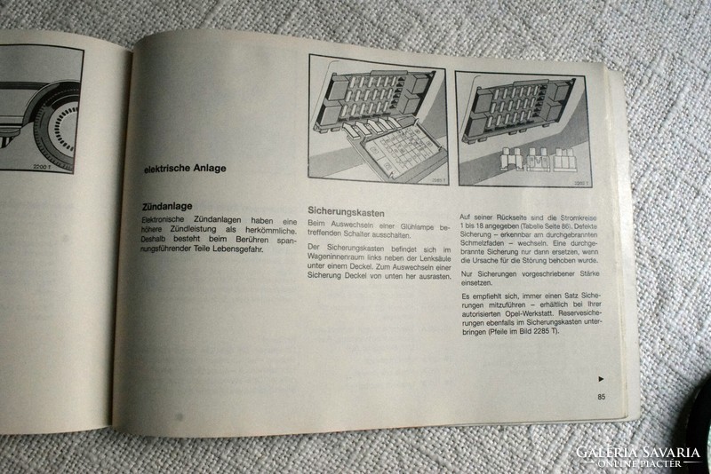 Opel Kadett kéziköny , leírás , 1984