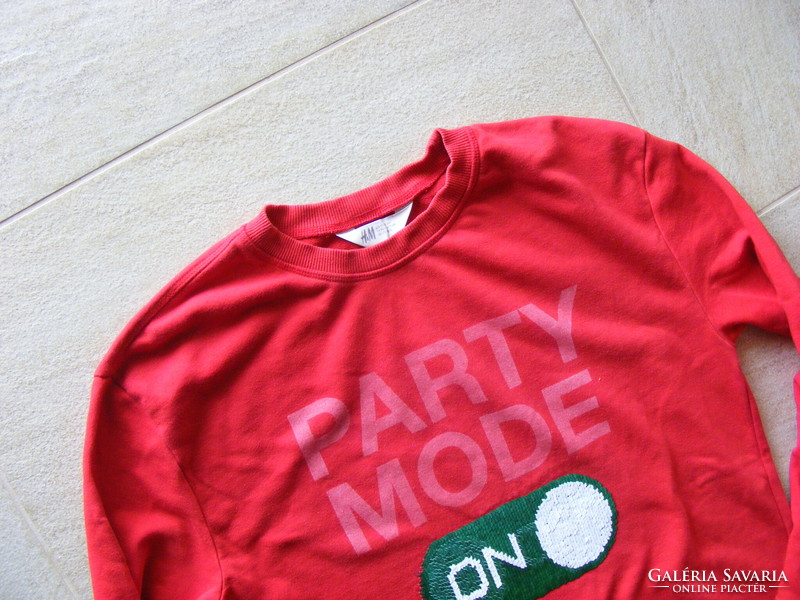 " Party Mode Off-On" H&M pulóver, felső, kamasz, gyermek, gyerek  170-es méret