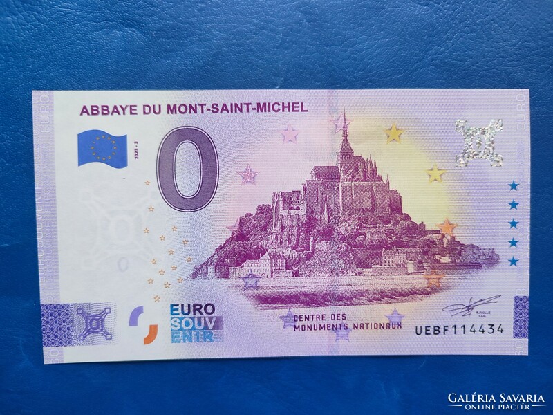 FRANCIAORSZÁG 0 EURO 2023 MONT SAINT-MICHEL! RITKA EMLÉK PAPÍRPÉNZ! UNC!