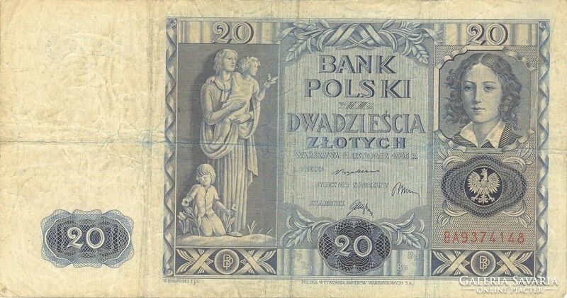 20 Zloty zlotych 1936 poland 2.