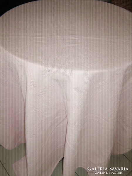 Wonderful baroque leaf pattern pink woven tablecloth