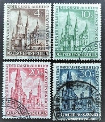 Bb106-9p / germany - berlin 1953 restoration of kaiser wilhems church stamp set stamped