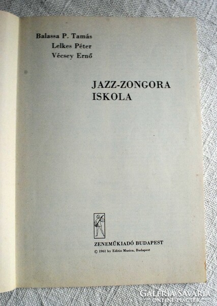 Balassa - enthusiastic - Vécsey, jazz piano school, music publisher, Budapest 1961