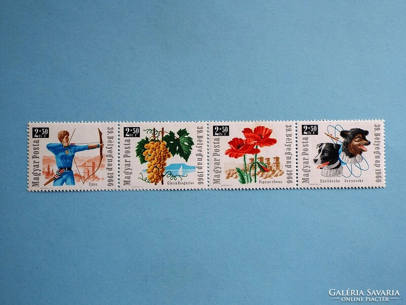 (Z) 1966. 39. Stamp day - continuous strip** - (cat.: 400.-)