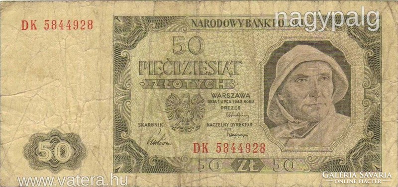 50 Zloty zlotych 1948 poland 3.