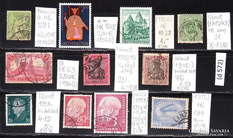 European valuable stamps, 11 pcs 75,80 eur michel catalog value (d 572)