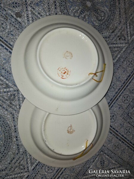 2 wall plates with roosters, maybe Russian