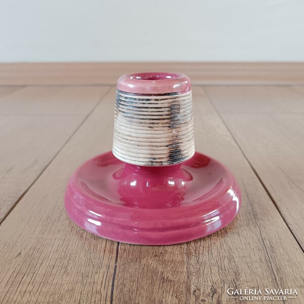 Zsolnay pink candle holder