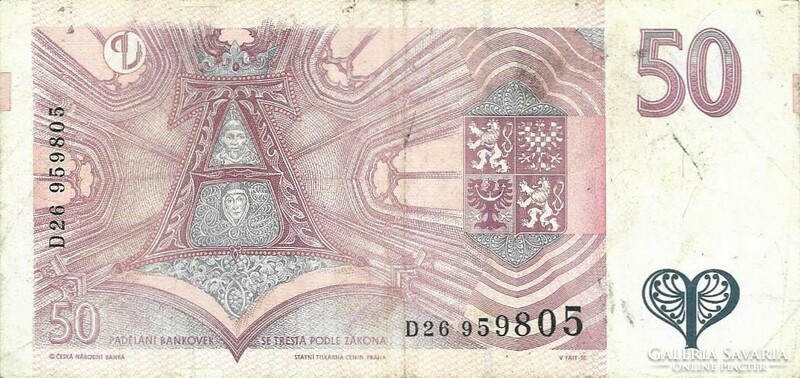 50 korun korona 1997 Csehország 1.