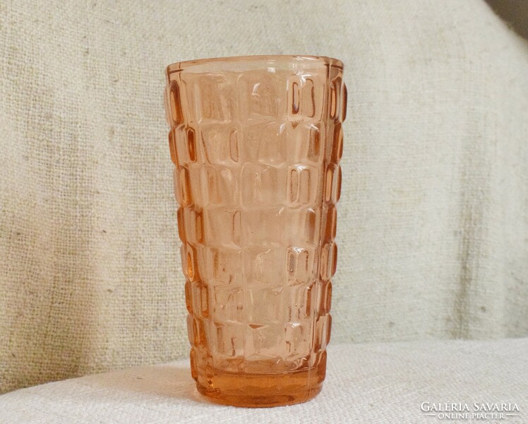 Old vase, cast glass, Polish, Bogdan Kupczyk, 70s 9.4 x 17.5 cm