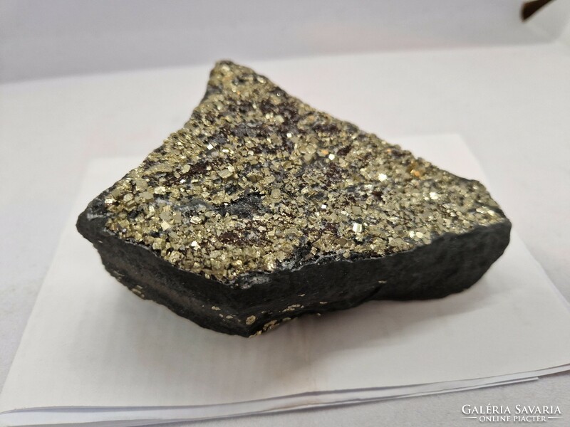 Sungite mineral block with pyrite