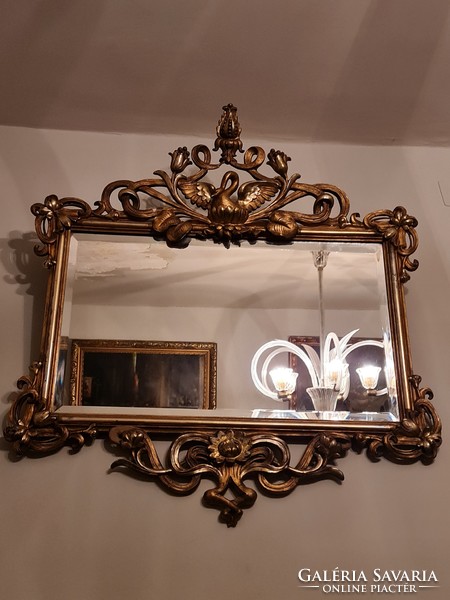 Old empire / art nouveau mirror (tukor)