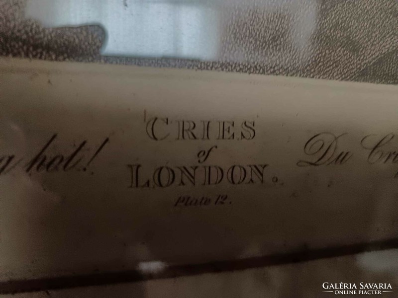 Rézkarc a híres "Cries of London" sorozatból, a "Hot Spice Gingerbread, Smoking Hot!" 1800-as évek