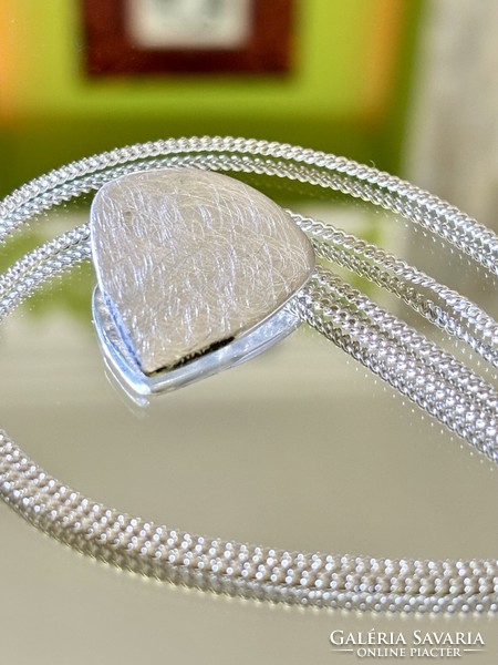 Silver guitar pick pendant and necklace (engraveable)