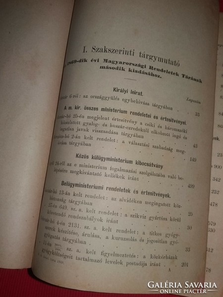 1872. Antik 1869 finalized - the agreement - decrees library according to the pictures Ráth mór
