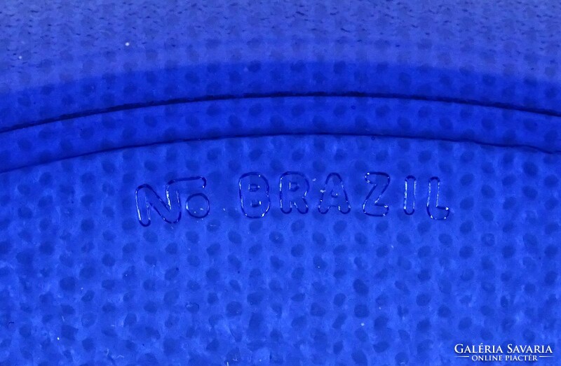 1Q921 Resistente Brazil kék üveg kínáló tál 2 darab
