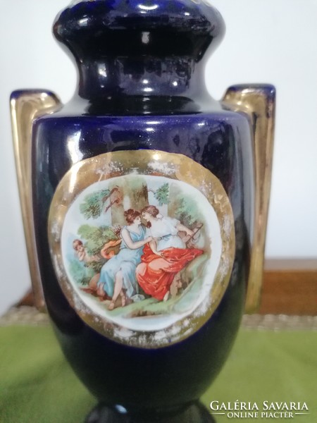 Cobalt blue porcelain vase / without Altwien mark /
