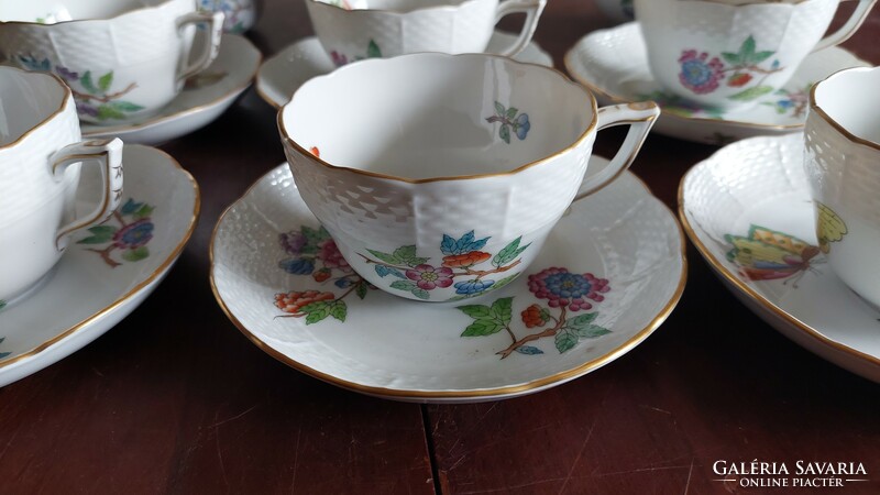 Herend Victorian patterned tea set for 6 people