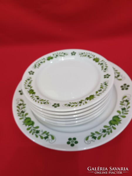 Alföld green Hungarian pattern cake set