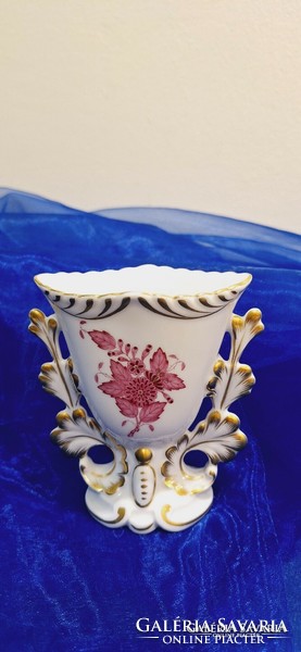 Herendi lila Apponyi mintás,dúsan aranyozott különleges váza