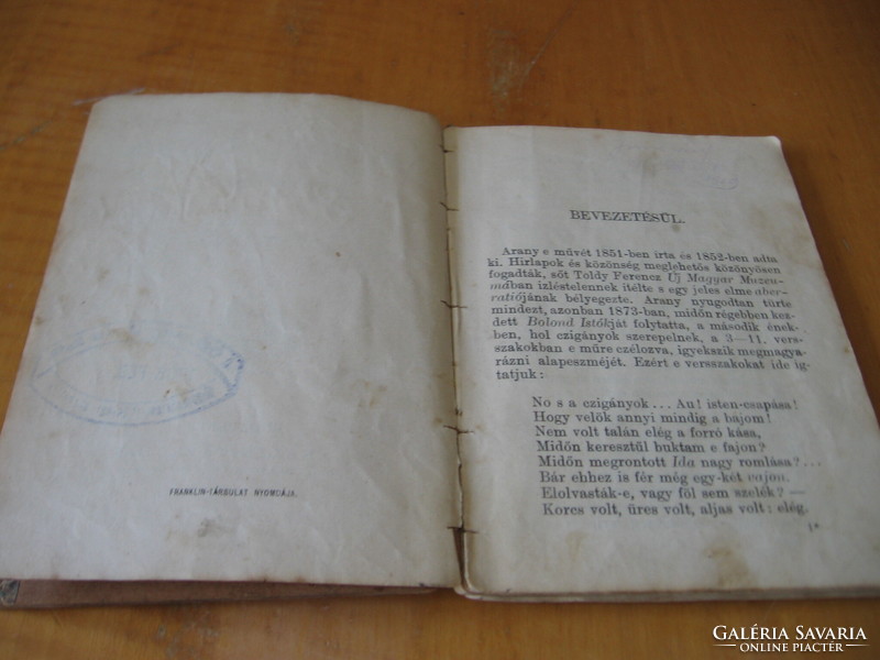 Arany János : A nagyidai czigányok Franklin 1902