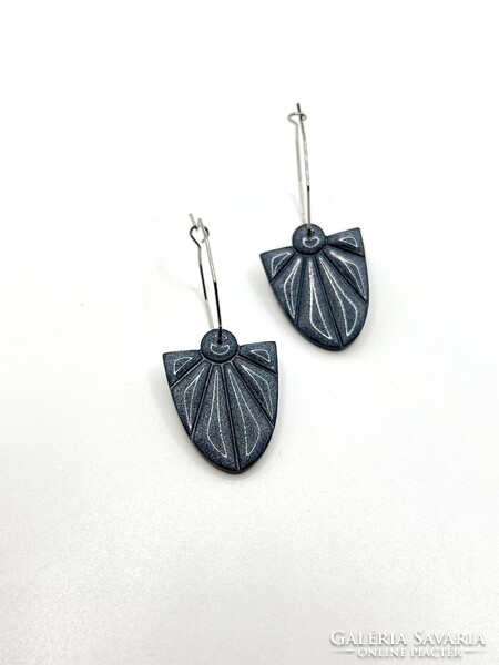 Anthracite handmade earrings