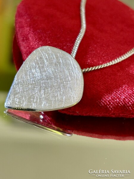 Silver guitar pick pendant and necklace (engraveable)