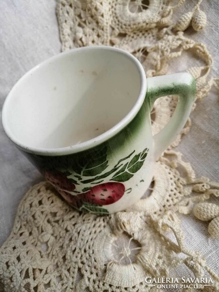 Granite cup with cherry pattern