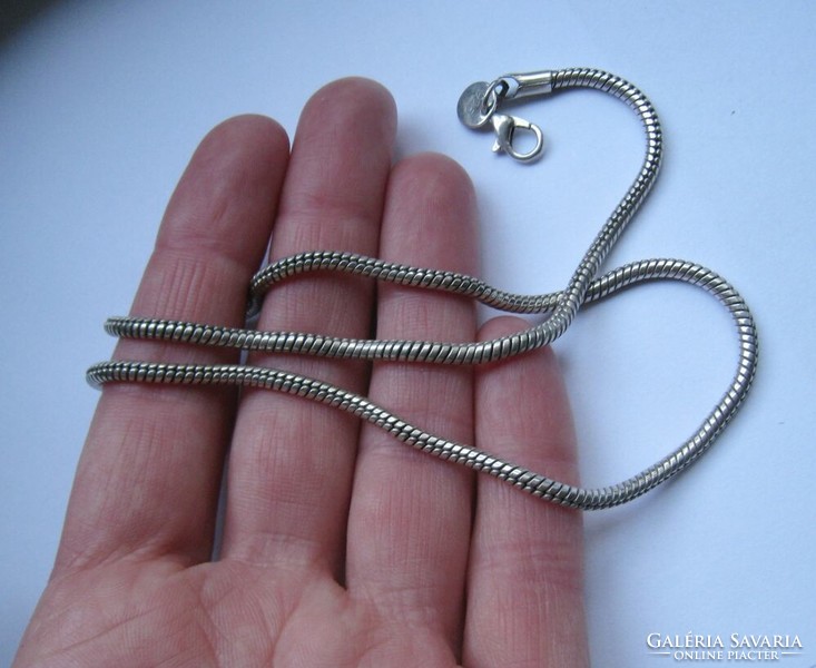 New, solid silver snake collar, necklace