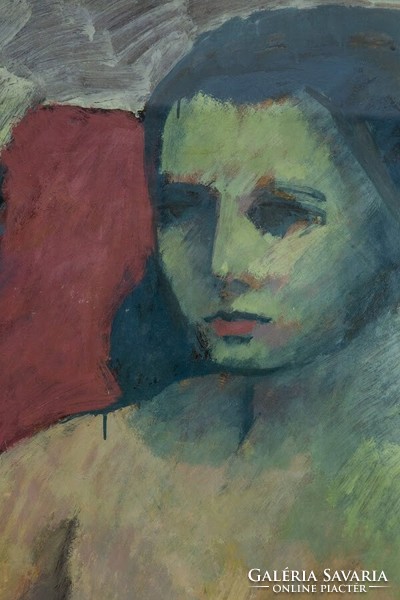 Zoltán Angyalföldi szabó (1929 - 2014): seated nude - 01613